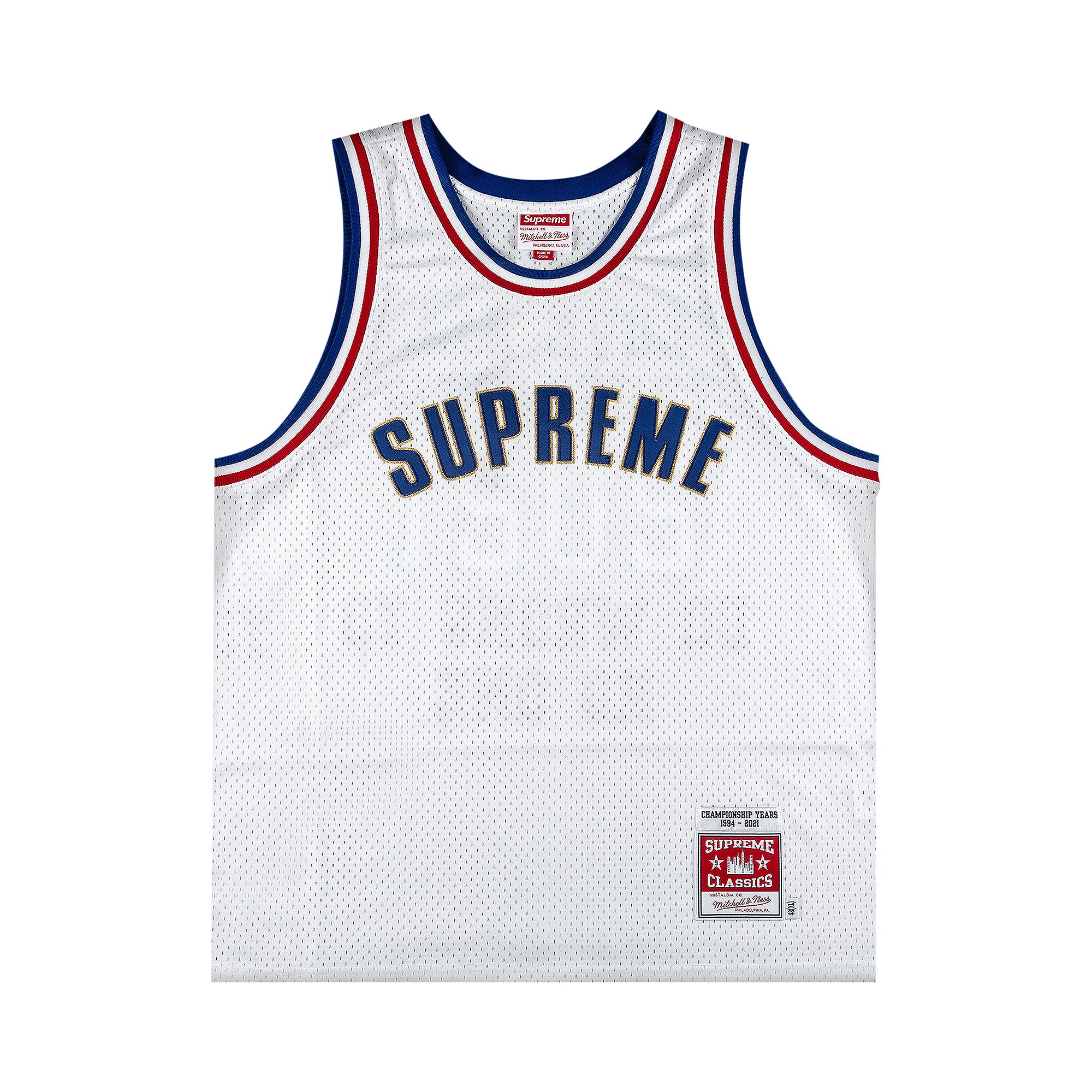 Supreme x Mitchell And Ness Basketball Jersey 'White'