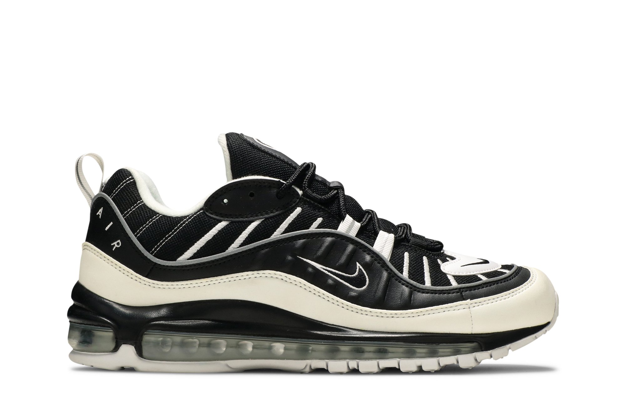 white and black air max 98