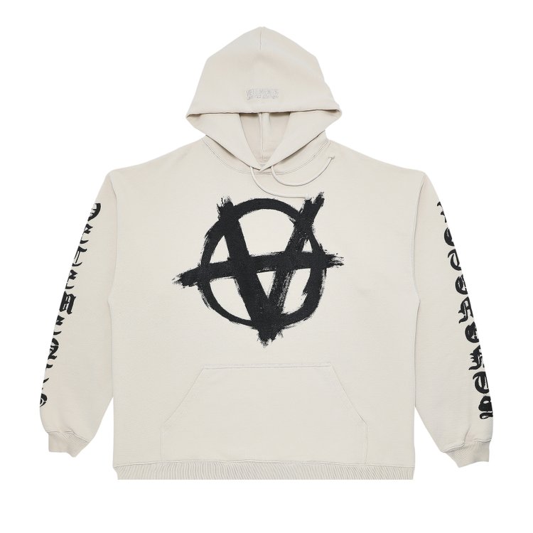 Vetements Double Anarchy Logo Hoodie 'Off White/Black'