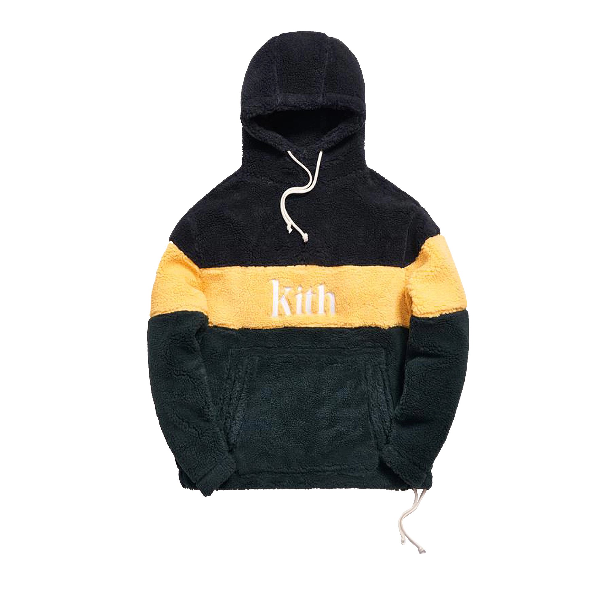Buy Kith Sherpa Double Pocket Hoodie 'Solar Yellow' - KH2347
