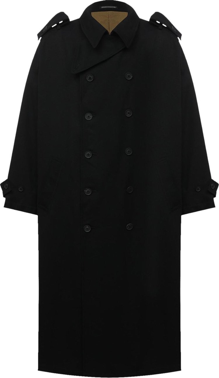 Yohji Yamamoto Pour Homme Cuff Trench Coat 'Black'