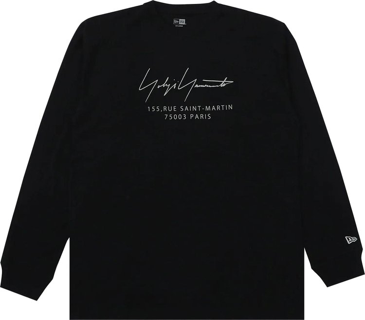Yohji Yamamoto Pour Homme Paris Logo Long-Sleeve Tee 'Black'