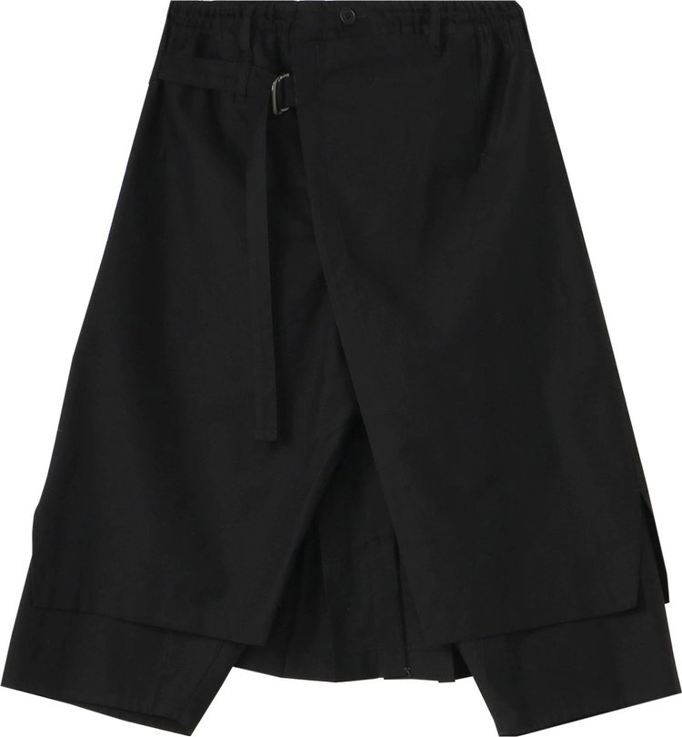 Buy Yohji Yamamoto Pour Homme Twill Wrap Pants 'Black' - HR P11 005 | GOAT