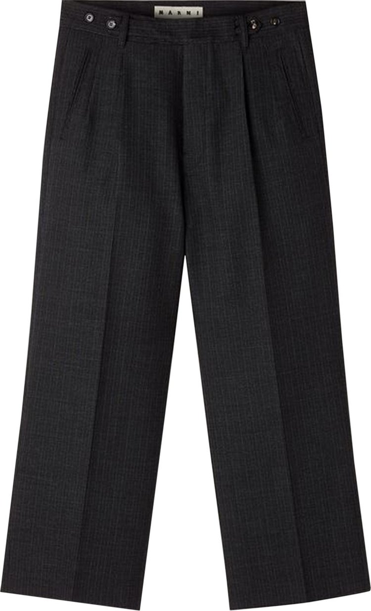 Marni Shadow Pinstripe Wool Trousers 'Blue / Grey'