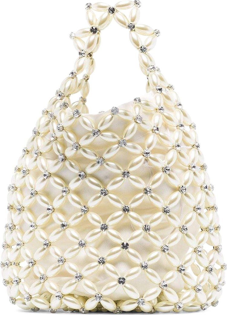 Simone Rocha Small Beaded Shopper Bag 'Pearl/Clear'
