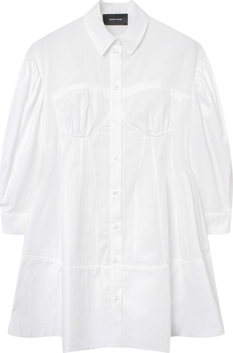 Simone Rocha Corset Detailed Shirt Dress 'White'