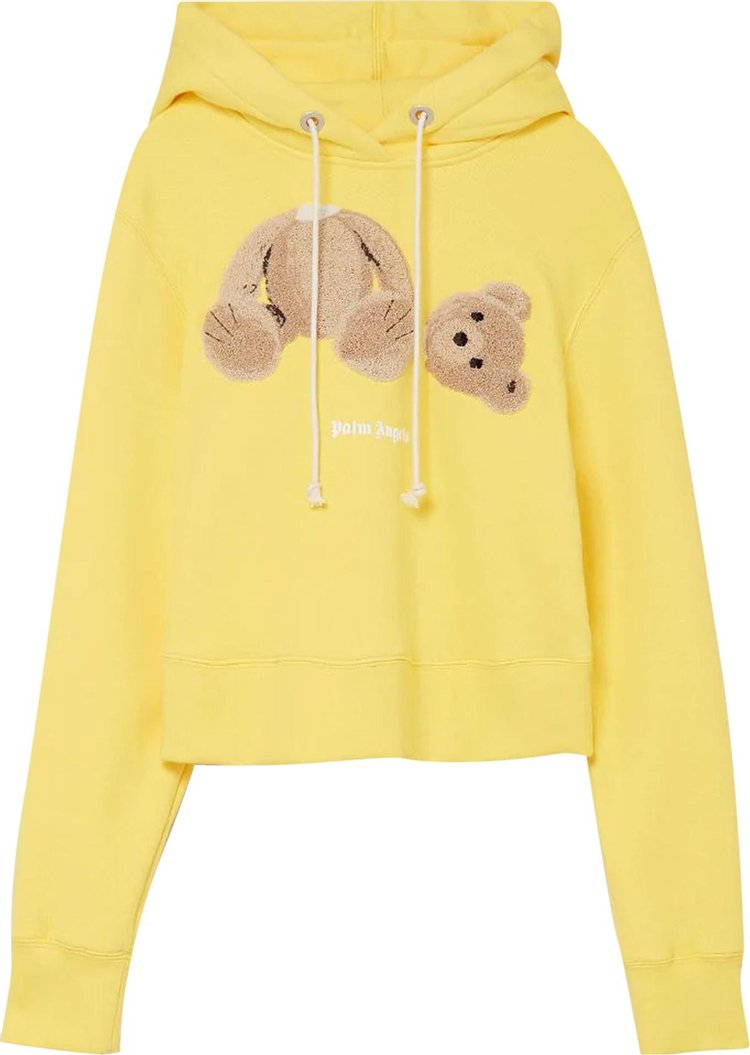 Palm Angels Bear Fitted Hoodie 'Yellow/Brown'