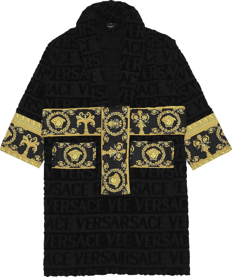 Versace I Heart Baroque Bath Robe 'Black'