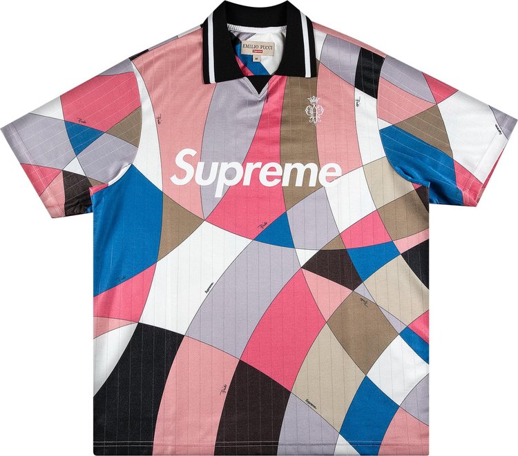 Supreme x Emilio Pucci Soccer Jersey 'Dusty Pink' | Multi-Color | Men's Size XL