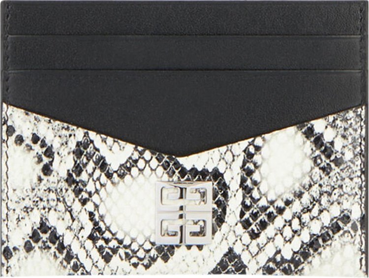 Givenchy Card Holder In Python Effect Leather 'Black/White'