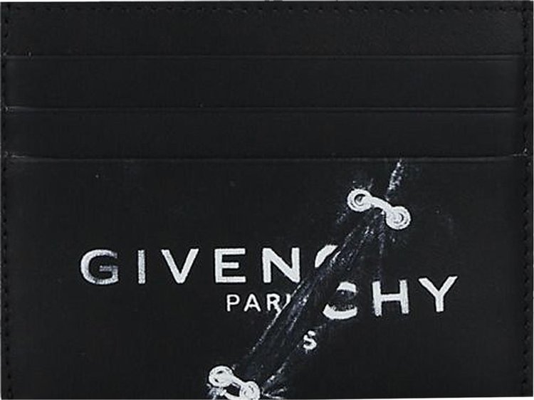 Givenchy Trompe L'oeil Card Holder In Leather 'Black'