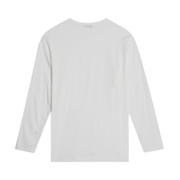 Yohji Yamamoto Pour Homme Round Neck Long Sleeve Tee White