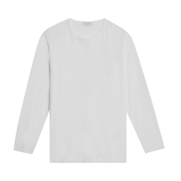 Yohji Yamamoto Pour Homme Round Neck Long Sleeve Tee White