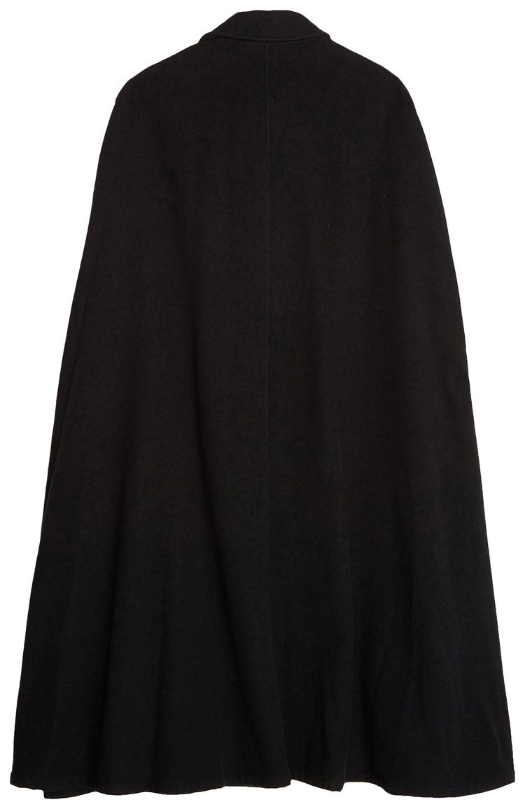 Yohji Yamamoto Pour Homme Back Print Cape Black