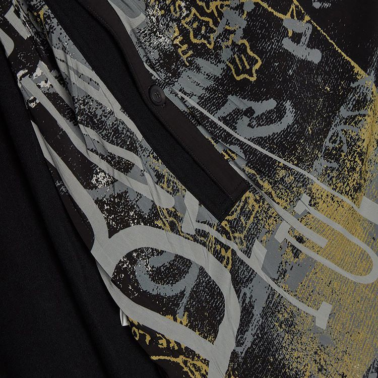 Yohji Yamamoto Pour Homme Back Print Cape Black