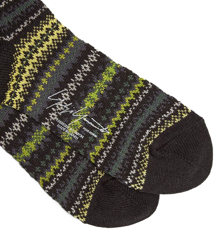 Yohji Yamamoto Pour Homme Fairsile Socks Black