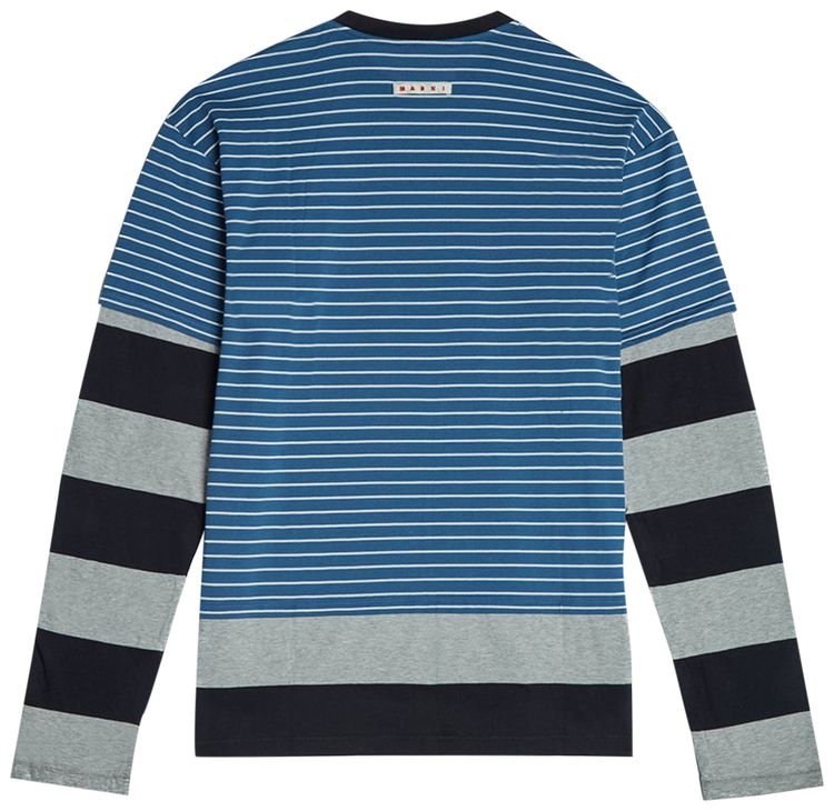 Marni Pin Stripe Long Sleeve T Shirt Royal
