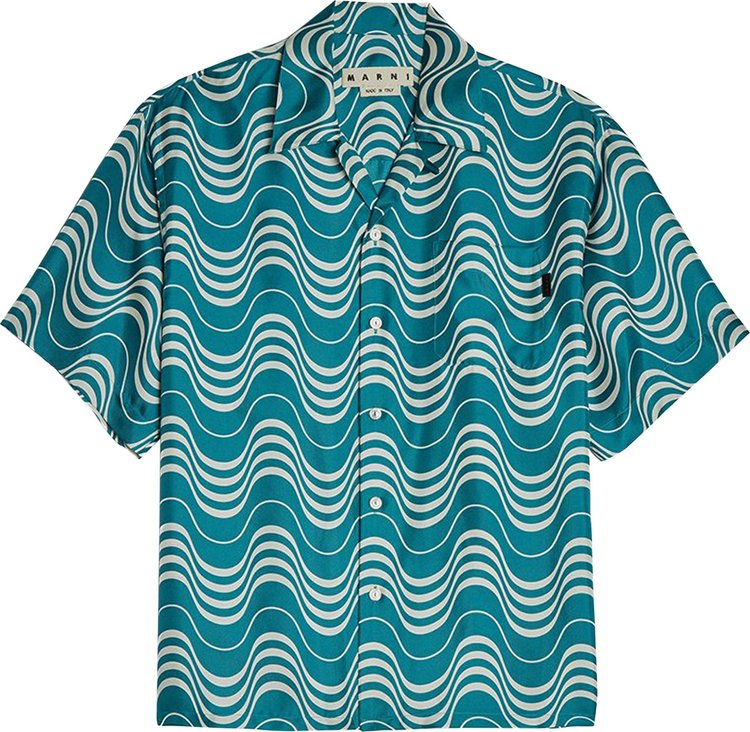 Marni Mosaic Shirt 'Blue Wave'