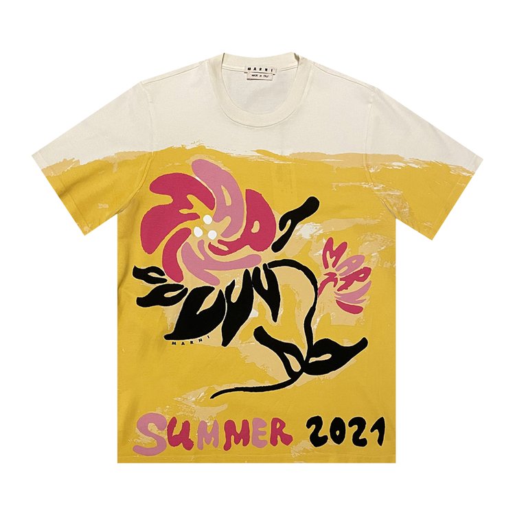 Marni Spring/Summer 2021 T-Shirt 'White/Multicolor'