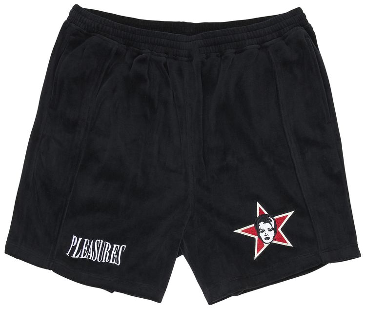 Pleasures Party Animal Velour Shorts Black