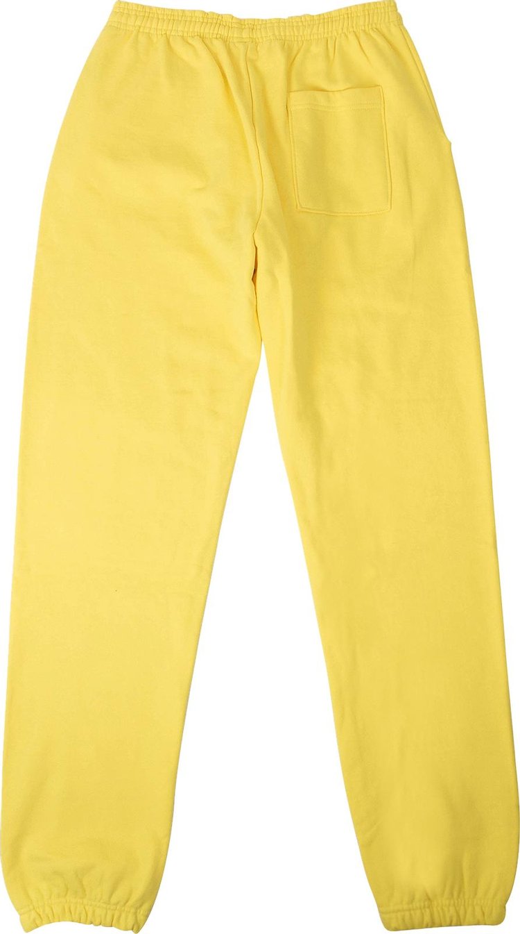 Sp5der Logo Print Sweatpants Yellow