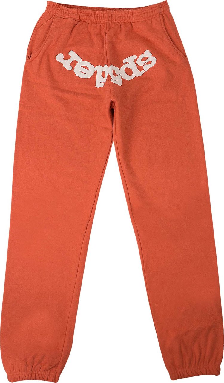 Buy Sp5der Logo Print Sweatpants 'Orange' - 2406 100000204LPS ORAN | GOAT
