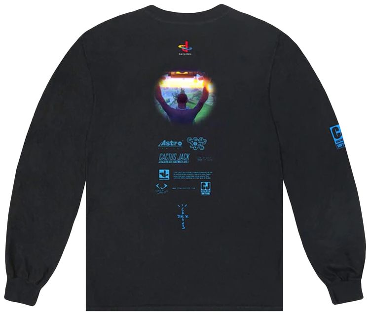 Cactus Jack by Travis Scott CJ Portal Long Sleeve T Shirt Black