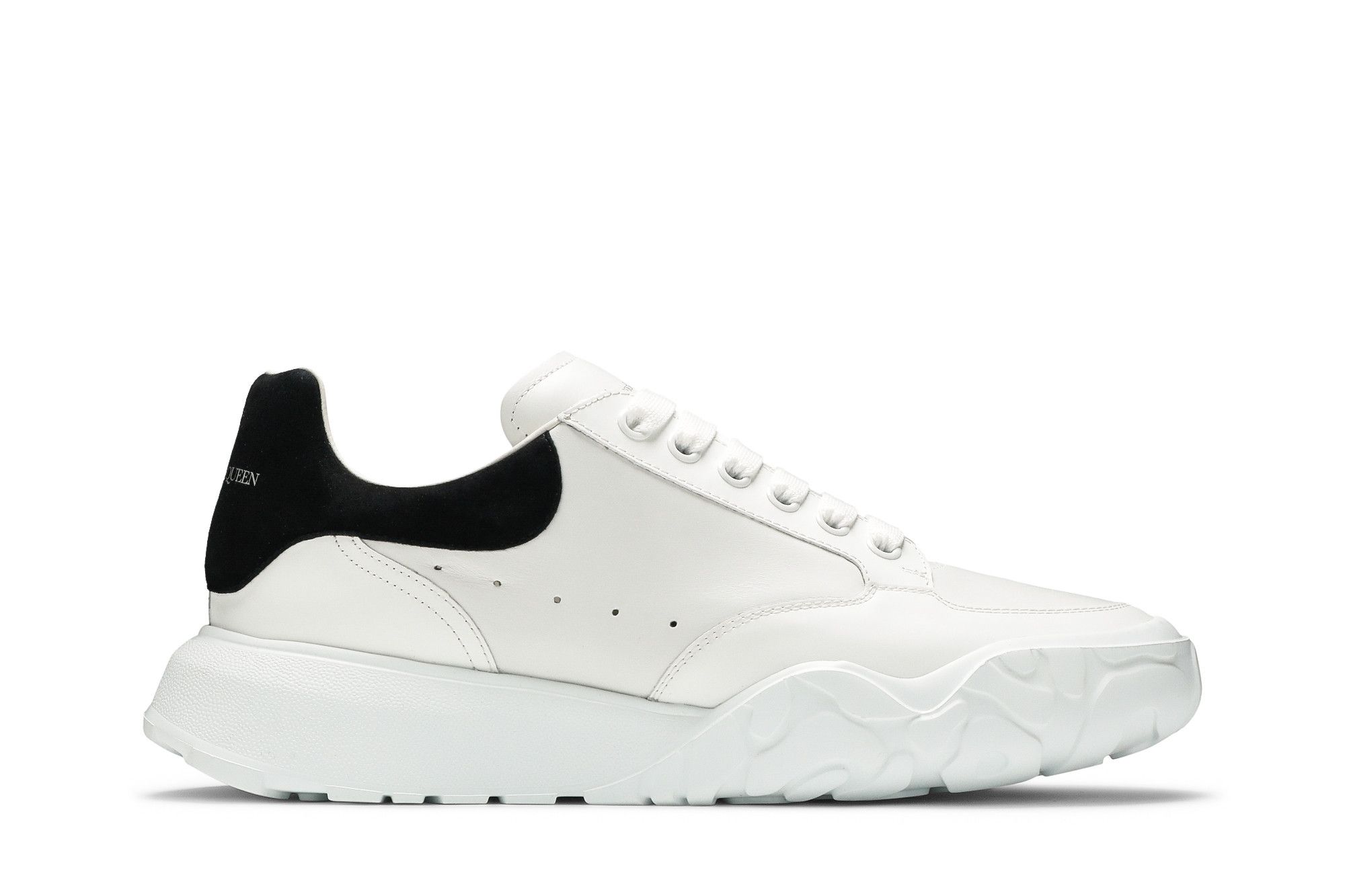 Buy Alexander McQueen Oversized Court Trainer White Black 634619 WIA99 9061 GOAT