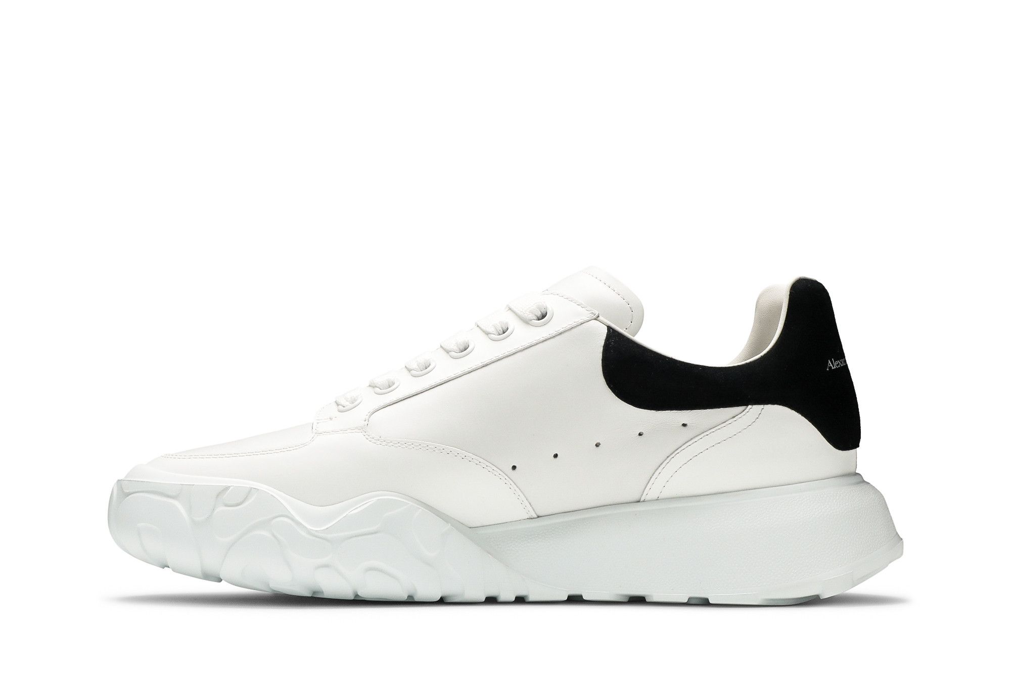 【Alexander mcqueen】Air Oversole Sneakers/611698 WHX98 9061 Alexander McQueen Black Clear Sole Oversized Sneakers