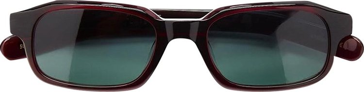 Flatlist Hanky Sunglasses 'Solid Burgundy/Green Gradient'