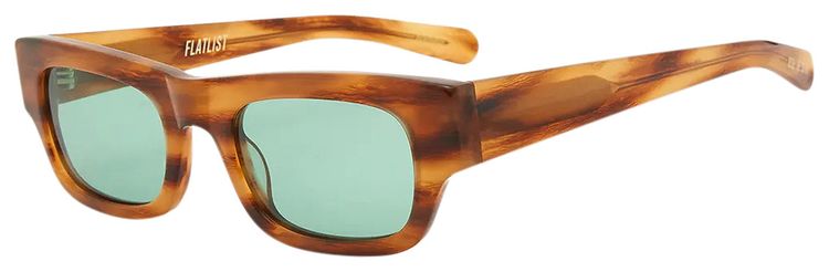 Flatlist Frankie Sunglasses Donegal HornSolid Teal