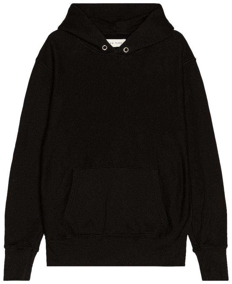 Les Tien Cropped Hoodie Jet Black