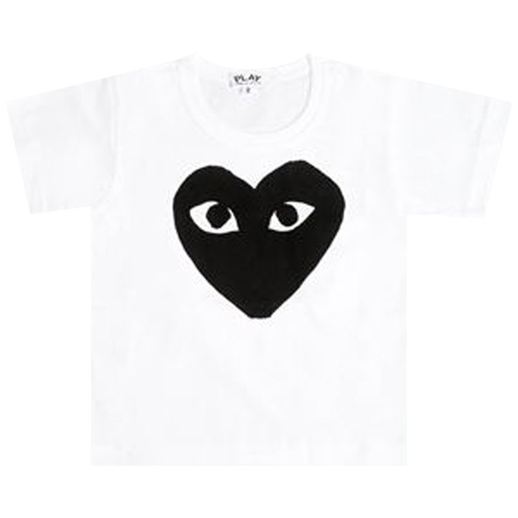 Comme des Garçons PLAY Kids Big Heart Logo T-Shirt 'White'