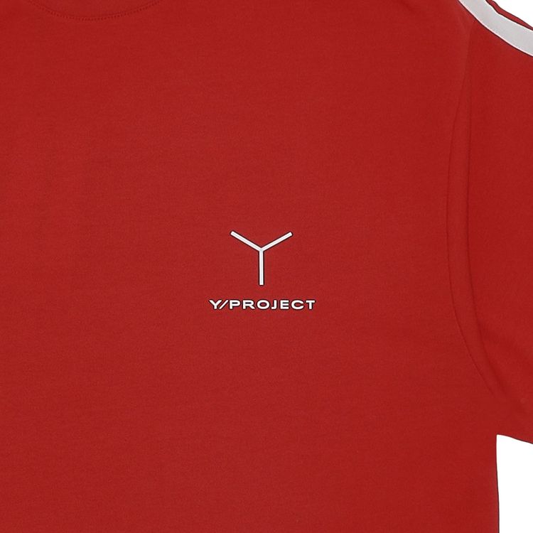 YProject Y Logo Clip Shoulder T Shirt RedWhite