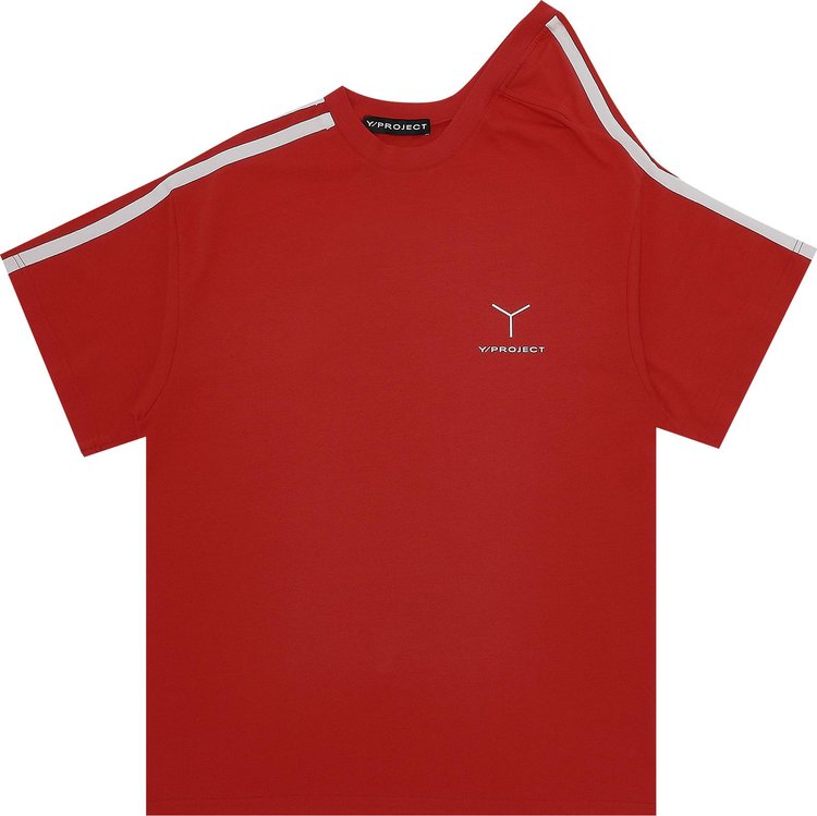 Y/Project Y Logo Clip Shoulder T-Shirt 'Red/White'