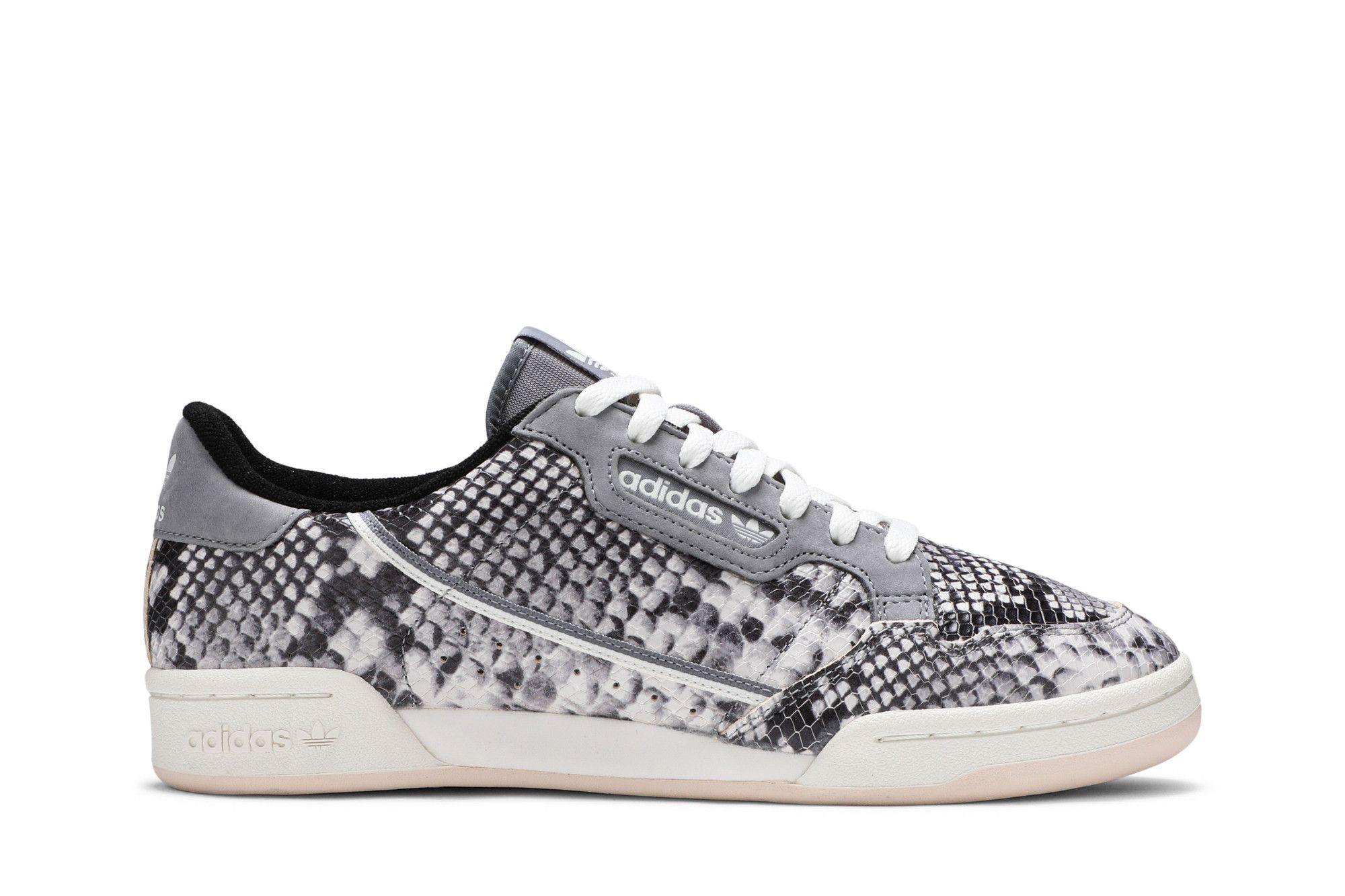 Adidas continental top 80 snakeskin black