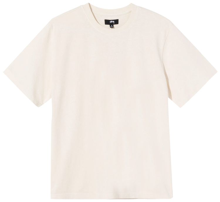 Stussy Stock Logo Short Sleeve Crew Oatmeal
