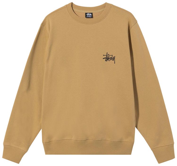 Stussy Basic Crew Khaki