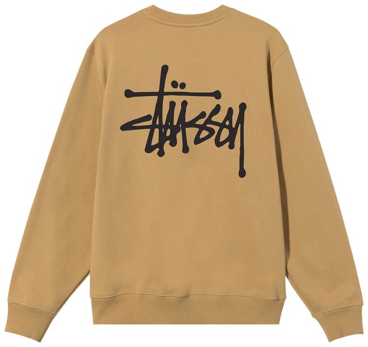 Stussy Basic Crew Khaki