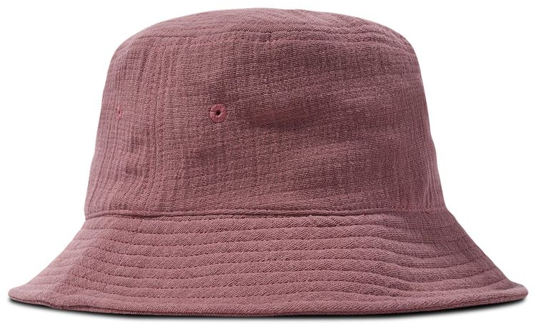 Stussy Gauze Cotton Big Logo Bucket Hat Mauve