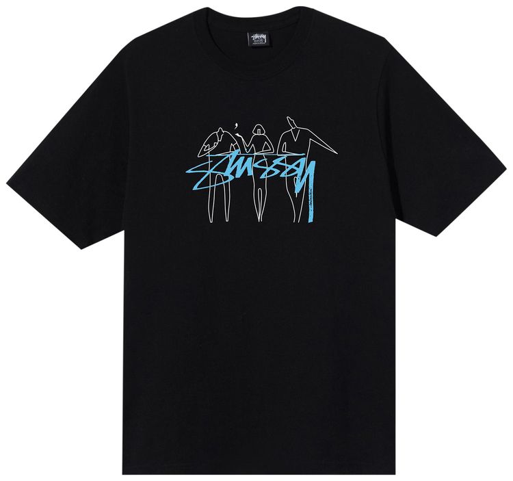 Stussy 3 People Tee Black