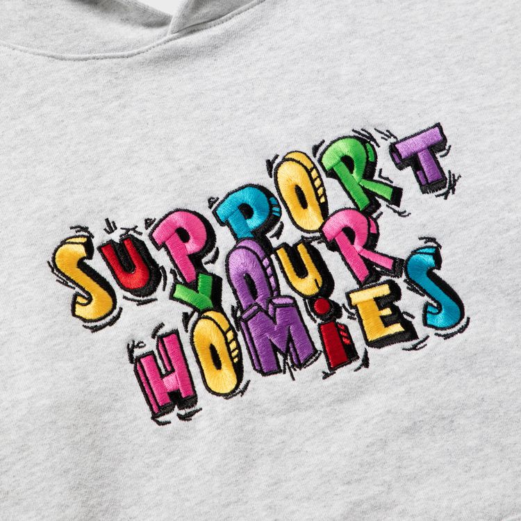 Bricks  Wood Support Your Homies Hoodie Ash