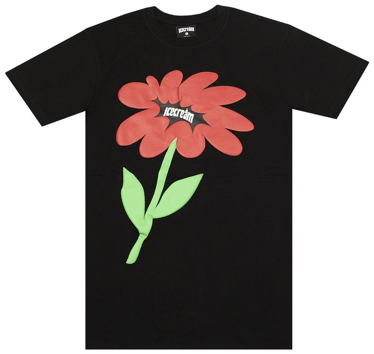 Icecream Flower Tee Black