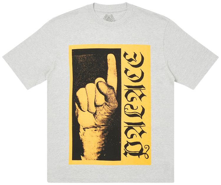 Palace Ancient Finger T Shirt Grey Marl