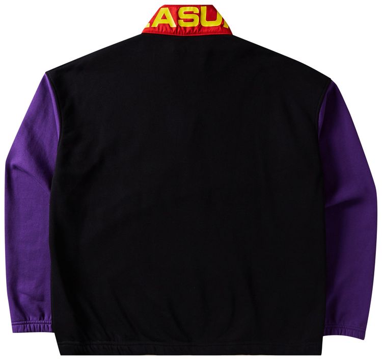 Pleasures Misfit Color Block Half Zip Sweater Black