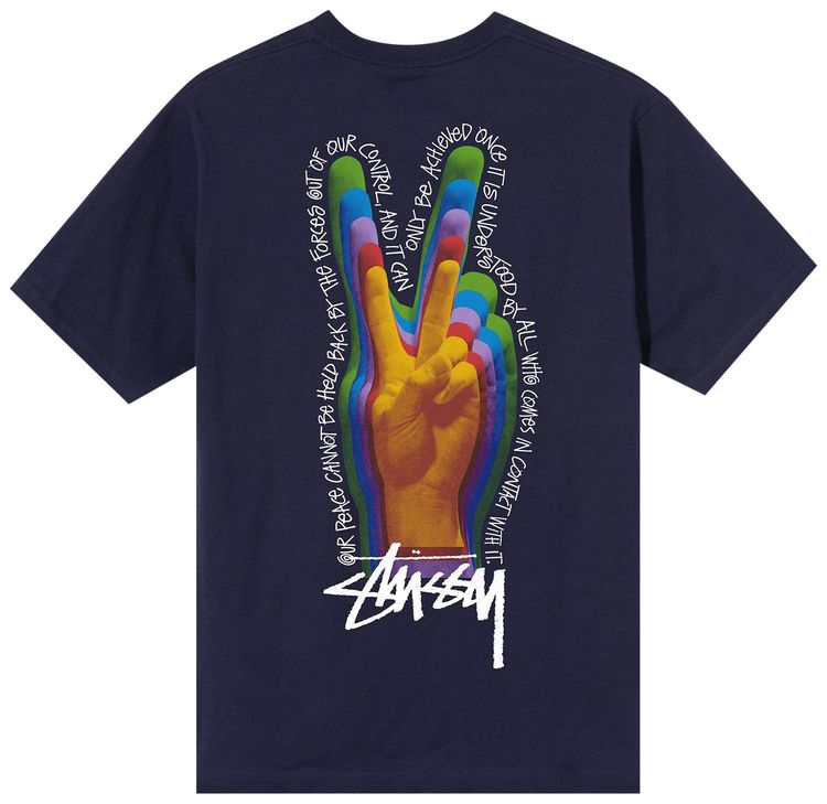 Stussy Peace Sign Tee Navy