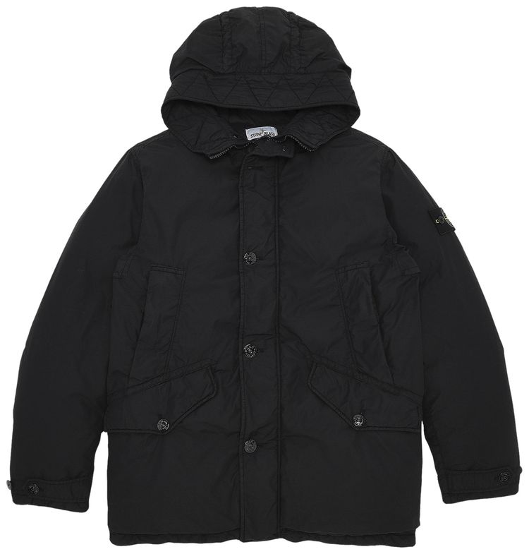 Stone Island Real Down Jacket Black