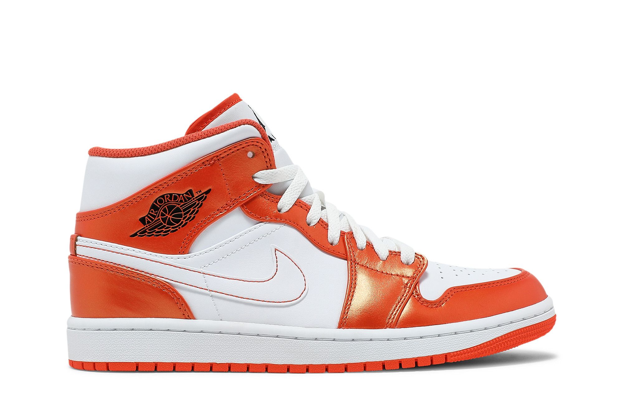 jordan 1 mids orange and white