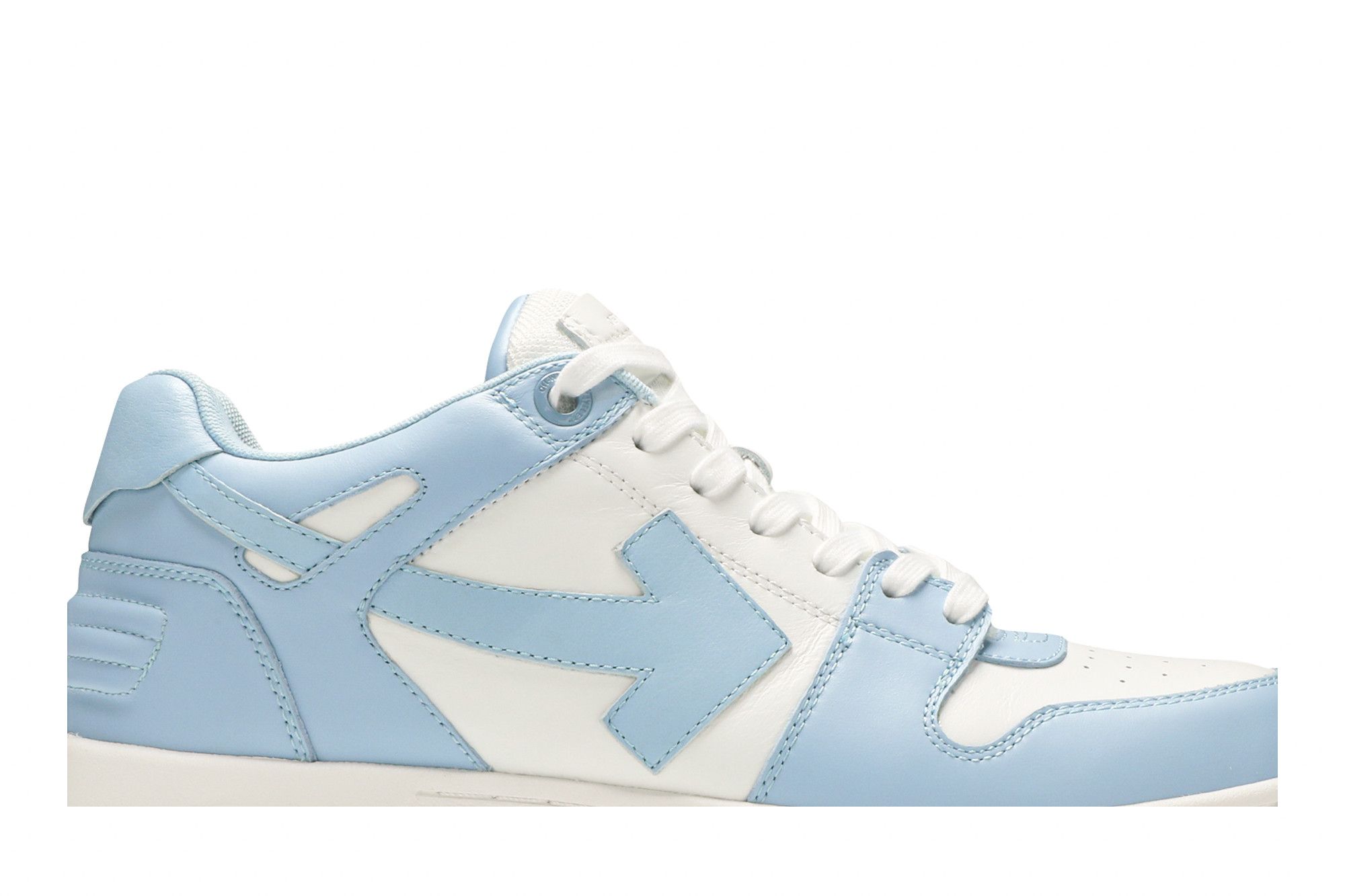 Light blue off white top