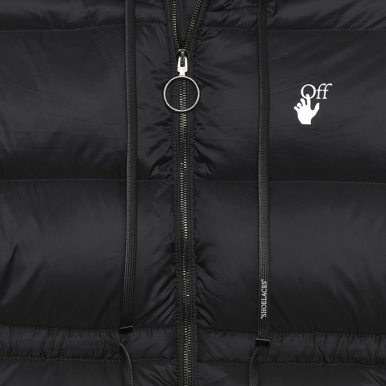 Off White Belted Puffer BlackWhite